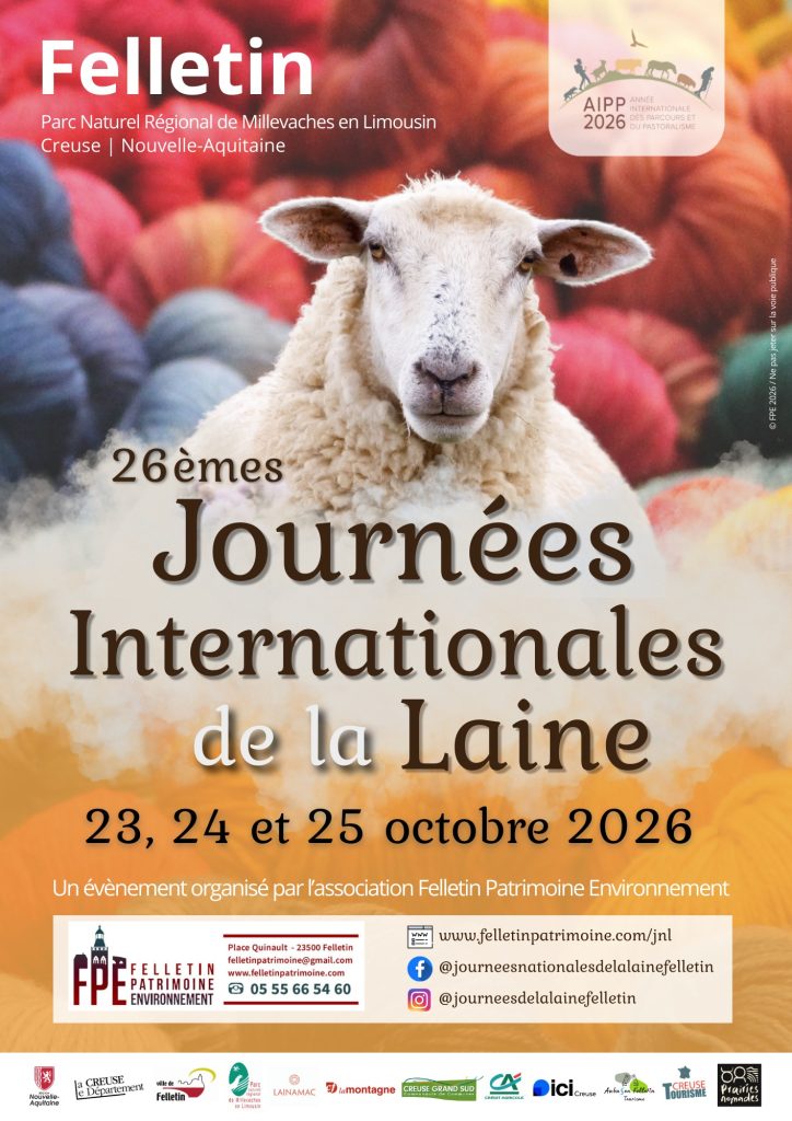 2026 affiche journées de la laine de felletin