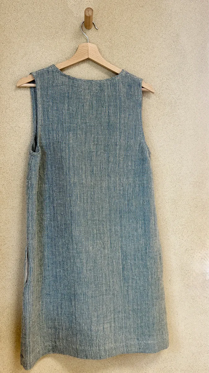 robe en lin bleu
