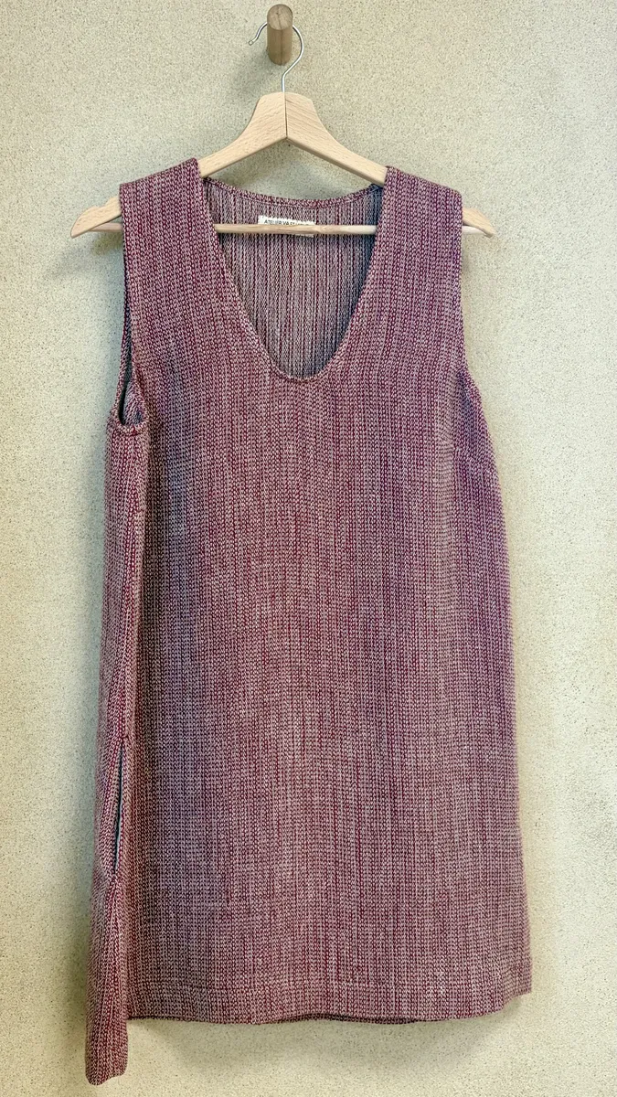 robe en lin bordeaux