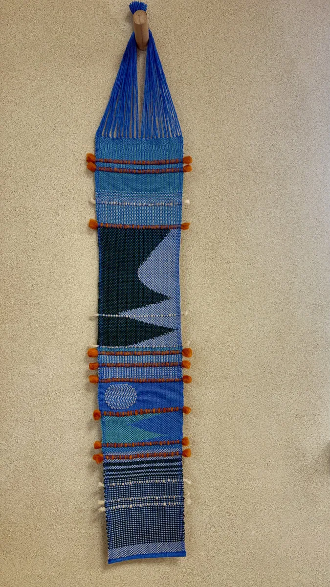 tableau textile histoire bleue