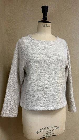 pull en laine et alpaga crème